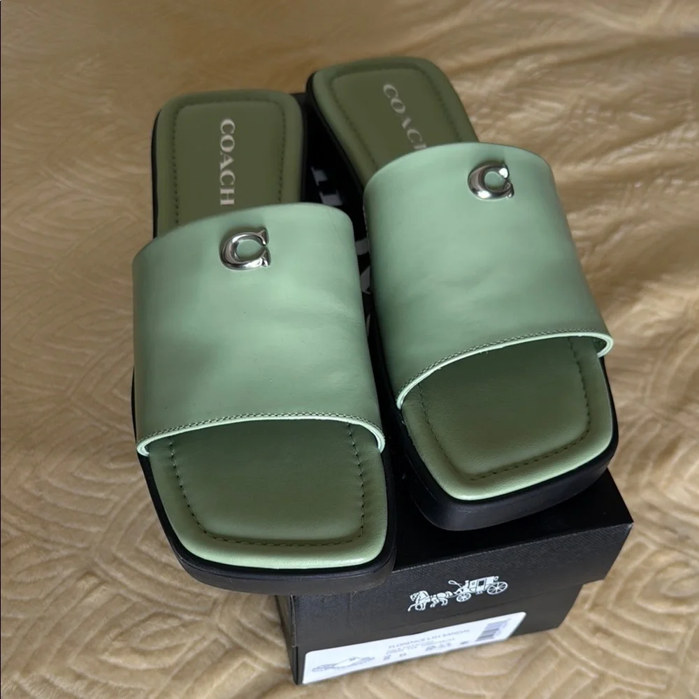 Coach Florence Leather Sandal - Picture 3 of 8